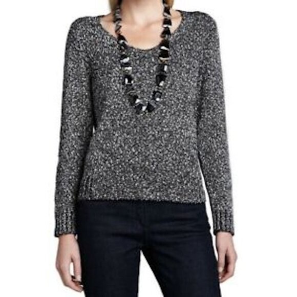 Eileen Fisher - Wrapped Cotton Nubble V-Neck Pullover - Med Oversized - Picture 5 of 9